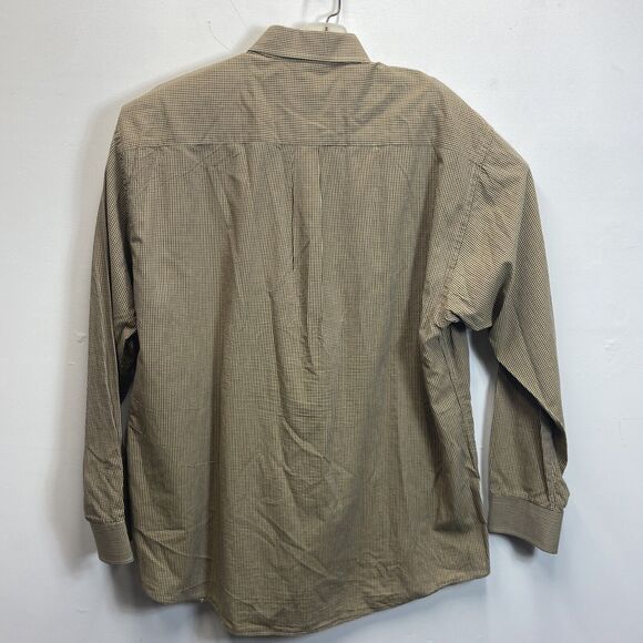 Burberry Brit Button Down Shirt Men's XL Burgundy Green Blue Gingham Plaid - Picture 6 of 6